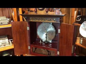 Antique The Britannia Music Box. 37 Disks with Tunes. Switzerland, Circa 1900