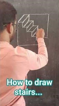 How to draw stairs step by step easily. #howto #draw #stairs #tutorial #easy #learn #drawing #viral