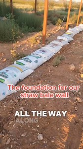 Building the foundation for our straw bale wall. #ourselfreliantlife #strawbalehouse #earthbag #offgrid #hardwork | Our Self-Reliant Life