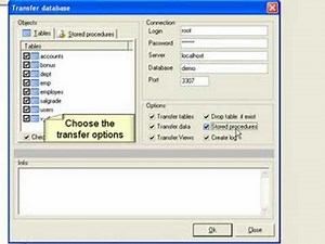 How to transfer data throught two MySQL database servers