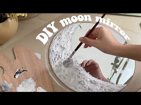 DIY: crescent moon mirror
