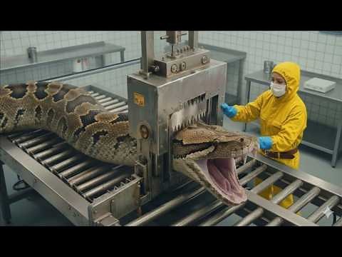 Inside the Modern Python Leather Factory – Automated Handbag Production Line Industrial ASMR