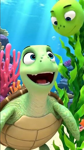 A funny underwater cartoon where seaweed keeps tickling the turtle as he swims by. #turtle