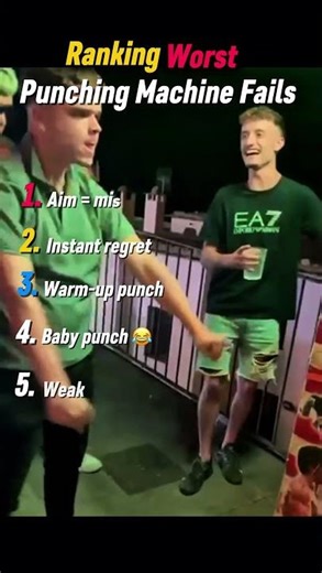 Ranking Worst Punching Machine Fails#shorts #shortsfeed #funny#fail#ranking