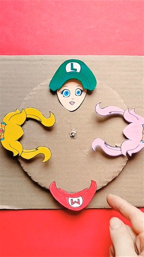 the super Mario galaxy movie cardboard magic spinning game challenge 😘 #supermariogalaxy