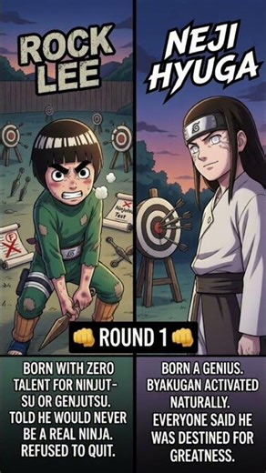 Rock Lee or Neji — who actually worked harder? Comment your answer! 💪
