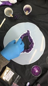 22K views · 320 reactions | This was my first attempt at a resin art geode and I watched a lot of videos to figure out how to do it. The panel really helped and I think the result came out great. Would this panel help you make your own geode? | Pour Away Fluid Arts | Facebook