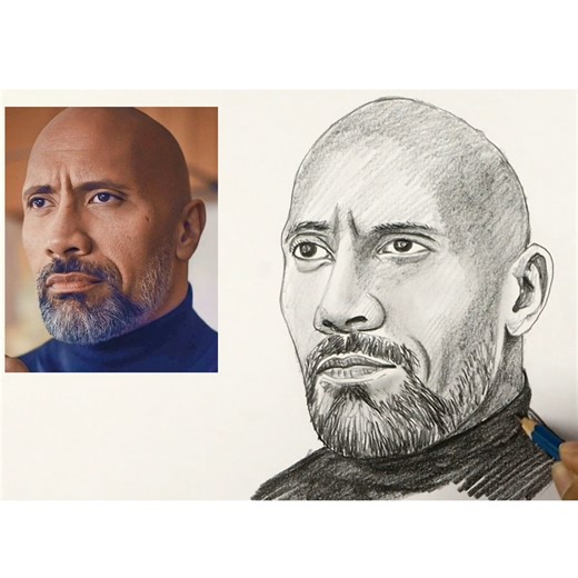 1.4K views · 29 reactions | How to Draw Dwayne Johnson The Rock #drawing #therock #wwe #johncena #Youtube #reelsvideoシ #pencilart #Portrait #pencilsketch #portrait #pencildrawing #sayeddrawingacademy #drawingvideo #artvideo #reelsviralシfb #indian #usa #artist #reels #artwork #art | Sayed Drawing Academy | Facebook