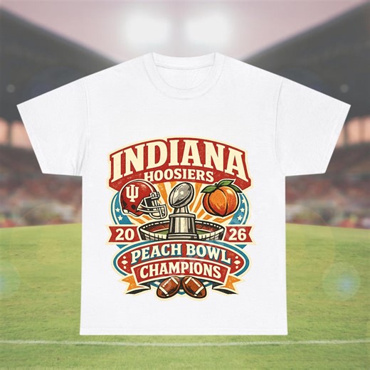 Indiana Hoosiers Peach Bowl Champions Shirt, 2026 College Football T-shirt & Sweatshirt, Retro Indiana Football Fan Gift - Etsy