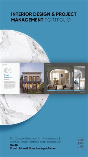 Archi Portfolio Maker on Instagram: "Interior Design & Project Management Portfolio Design, layout & illustration by Archi Portfolio Maker 🖥️ Layout Type: A3 Landscape 📘 Category: Professional Portfolio 📍 Client: USA 🇺🇸 Our team of architects and designers crafts high-quality portfolios that beautifully showcase your creativity, technical expertise, and professional journey — whether you're a student, graduate, or practicing designer. We help you present your work with clarity, style, and i