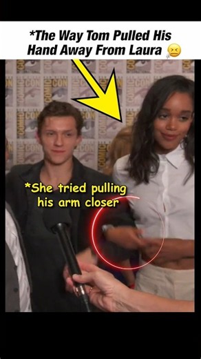The Way Tom Pulled His Hand Away From Laura 🤧 #tomholland #zendaya #celebrity #shorts