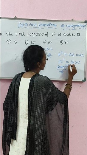 Third Proportional ✍️ | Ratio and Proportions | Arithmetic ability | #shorts #maths #education