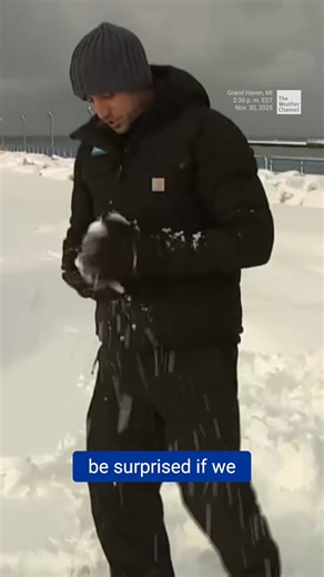 71K views · 780 reactions | Meteorologist Jordan Steele reports from Grand Haven, Michigan, after 7 to 12 inches of snow fell across Western Michigan. He shares how it’s a “transition day" before the next round of heavy snow from Winter Storm Chan arrives. [Posted: Nov. 30] | The Weather Channel | Facebook