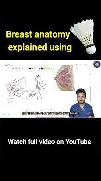 breast anatomy explained using shuttlecock #inicet #breast #pyqs