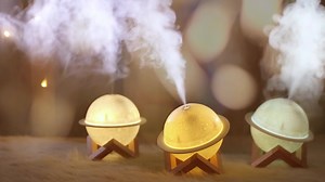 Moon Lamp Humidifier 2 in 1 Moon Night Light Humidifiers with USB Recharge Mini Diffuser Bedroom Decor Gift 200ml