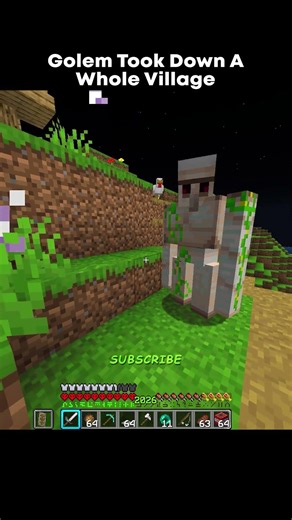 Golem Took Down A Whole Village #minecraft #mlgclutch #pvp #clutch #manhunt #gaming