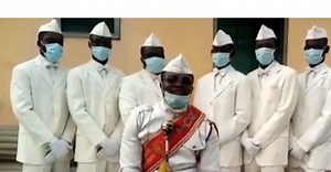'Stay at home or dance with us'- Ghanian pallbearers speak on COVID-19 and thank healthcare workers [WATCH]