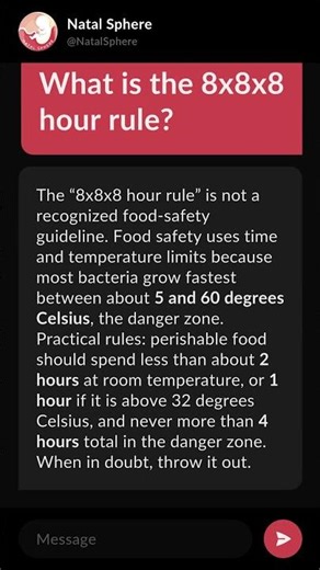 What is the 8x8x8 hour rule?