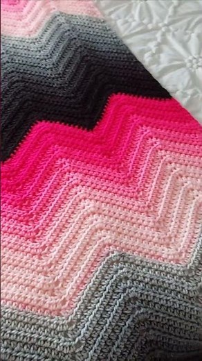 Ombre Cascade Chevron Crochet Blanket Pattern: Modern Afghan