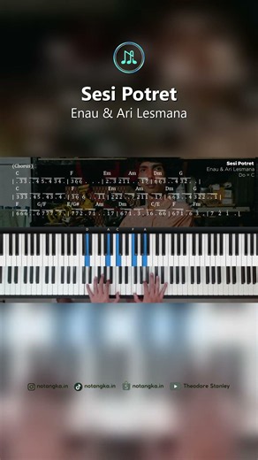 Sesi Potret - Enau & Ari Lesmana (Piano Tutorial + Not Angka)