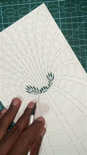 Turning Paper into Sculpture – Hand Cut Magic! #diy#shorts