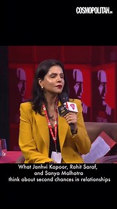 At the India Today (@indiatoday) Conclave session ‘It Takes Two to Tango: Love Is in the Air Again’, Janhvi Kapoor (@janhvikapoor), Rohit Saraf (@rohitsaraf), and Sanya Malhotra (@sanyamalhotra_) weighed in on second chances. The verdict? When it comes to second chances in love and relationships, it’s a hard pass for this trio. #CosmoIndia #CosmopolitanIndia | Cosmopolitan India