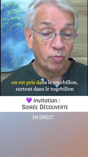 ❤️ COMMENT L'AMOUR DE SOI PEUT TRANSFORMER VOTRE VIE, grâce à un programme très riche et progressif : ✅ moins de STRESS et d'anxiété ✅ davantage de CONFIANCE en soi ✅ une meilleure ESTIME de soi ✅ plus de PAIX intérieure et de joie ✅ retrouver du SENS dans son existence ... Participez à la prochaine Soirée de Présentation avec Bruno Lallement, auteur et conférencier reconnu depuis 1987. 📍 Lieu : En Direct - depuis chez vous 🗓️ Date et heure : Mercredi 07 janvier à 18h30 👉 Pour s'inscrire, cli