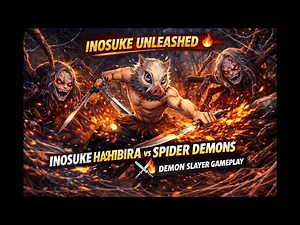 Inosuke Unleashed 🔥 Inosuke Hashibira vs Spider Demons | Demon Slayer Gameplay