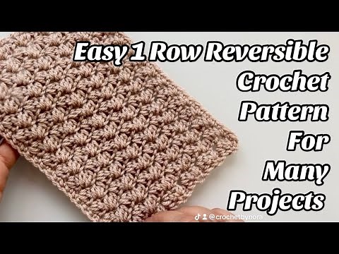 CROCHET PATTERN -1 Row Reversible ! Easy Step by step Tutorial for Blankets & Crochet -US Terms
