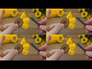 🌻 Beautiful Sunflower Crochet Motif Tutorial | Easy & Stunning #crochet