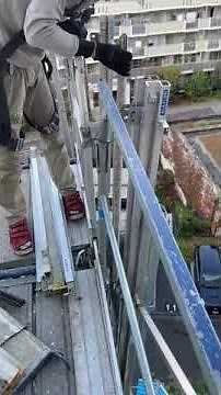 足場組立作業、朝顔取付け #足場##職人#鳶職#横須賀