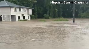 INGHAM FLOODING: More flood videos are coming out of Ingham with water surging through the bottom floors of homes. Rescues are still occurring as water levels continue to rise with heavy rainfall remaining over the region. Video sent into HSC by Tara Maree | Higgins Storm Chasing