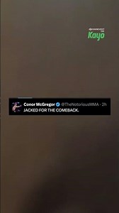 Conor McGregor teasing a comeback