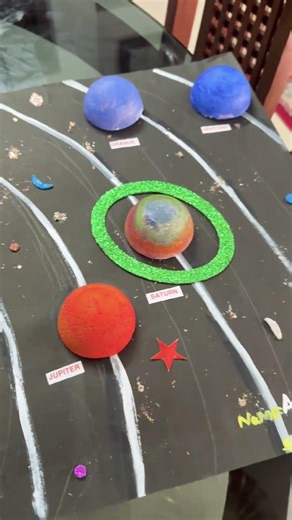 3D Solar System still Model #solarsystem #astrology #socialscience #stillmodel #shortvedio