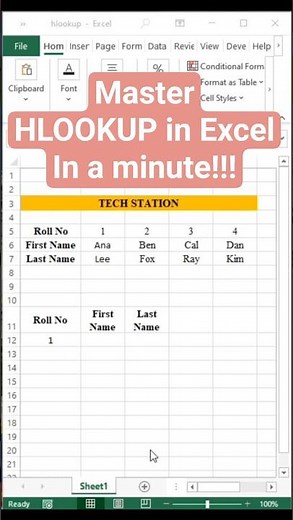 Master HLOOKUP in Excel with this quick and simple tutorial!