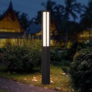 Outdoor Pathway Lights, 71 Inches Tall Bollard Light, 3000K Landscape Path Lighting, Large Mordern Led Bollards, IP65 Waterproof Pole Sidewalk Lights Wired for Driveway Walkway Garden Yard