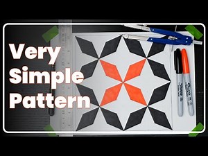 Draw an Easy Islamic Geometry Pattern using Pencil, Compass and Markers | Step by Step Tutorial