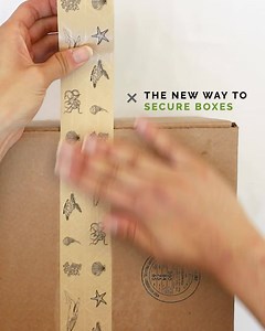 If you use plastic tape, this one's for you. 🌱 Make the Switch -> https://www.netzerocompany.com/products/kraft-tape | Net Zero Co.