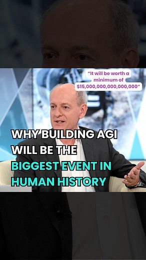 AI / Tech Updates on Instagram: "$15,000,000,000,000,0000 💰 Computer Scientist and AI researcher Stuart Russell claims that building AGI would be the biggest event in human history. He says the technology would mean everyone on Earth could be supported in living an objectively splendid style of life. This would make the net present value (NPV) of creating this technology $15 quadrillion! Do you believe the creation of a super intelligent AI system will have such a large effect in raising everyo
