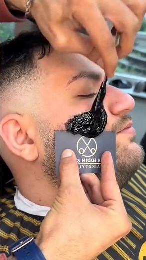 Skin Fade with Clean Beard Finish | Best Beard Style Using Wax #shorts #barber #beard