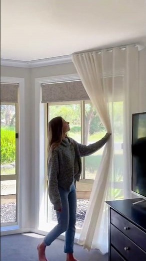 A Girl Can Install This Alone ✨ Perfect Wave Curtain Track (So Easy!) #homedecor#home#interiordesign