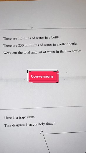 Conversions Math GCSE: Understanding Liters to Milliliters Conversion