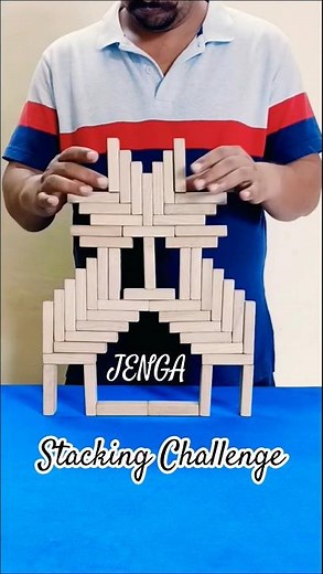 Beginner Jenga Challenge That Trains Your Brain 🧠 #shorts #jenga #stackingchallenge