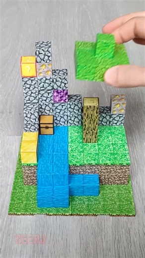 Real Life MINECRAFT with Magnetic Blocks #craftmag #diy
