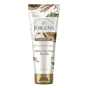 Jergens Sandalwood Body Butter Lotion, Moisturizer Infused with Sandalwood Essential Oil, For All Skin Types, 7 Oz