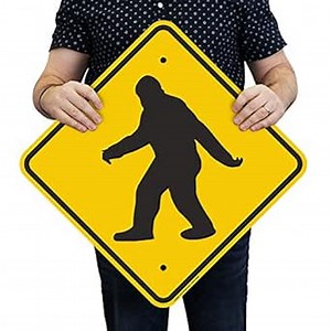 SmartSign "Sasquatch Big Foot Crossing" Sign | 18" x 18" Aluminum