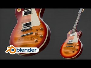 【blender】从零制作电吉他建模 part2（中文字幕）