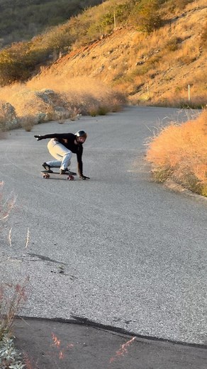 adrien paynel on Instagram: "i could say it but i won’t… this road makes my form break down, but i love it for this. always more work to do. #skateboard #longboard #dh #retro #throwback #downhillskateboard #sunset #sandiego #sandiegosunset #goldenhour #extreme #adrenaline"