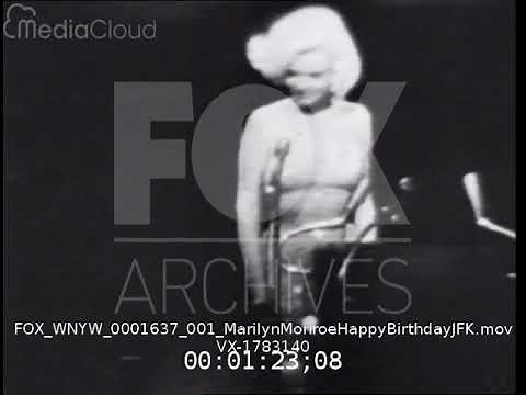 Marilyn Monroe sings Happy Birthday to President Kennedy
