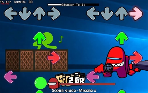 FNF自制COVER stickin to it green stickman and red sing it